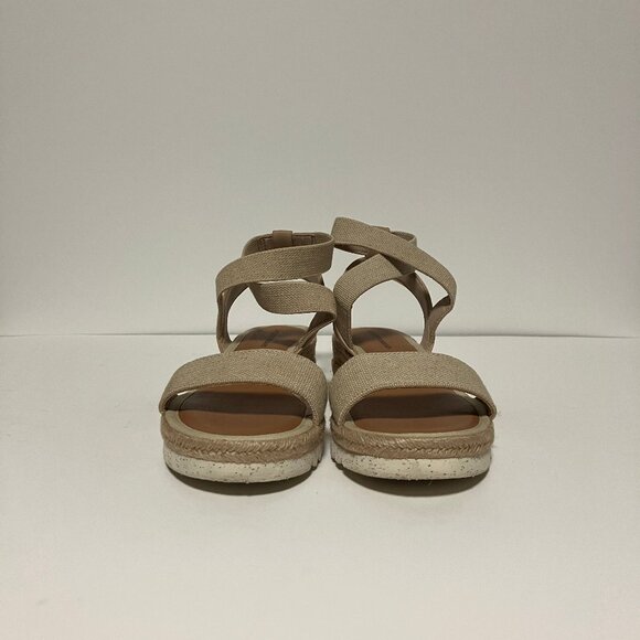 Lucky Brand Thimba Natural Sandals, Size 8, Women's Shoes, Ankle Wrap Espadrille - Picture 4 of 12